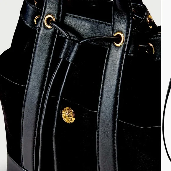 Veronica Beard Goody Suede and Leather Bucket bag Black NWT - Picture 6 of 9